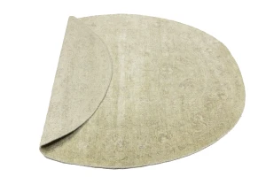 Muted Beige Floral 6X6 Transitional Oriental Round Rug