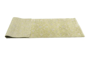 Muted Golden Yellow Floral 3X8 Transitional Oriental Runner Rug