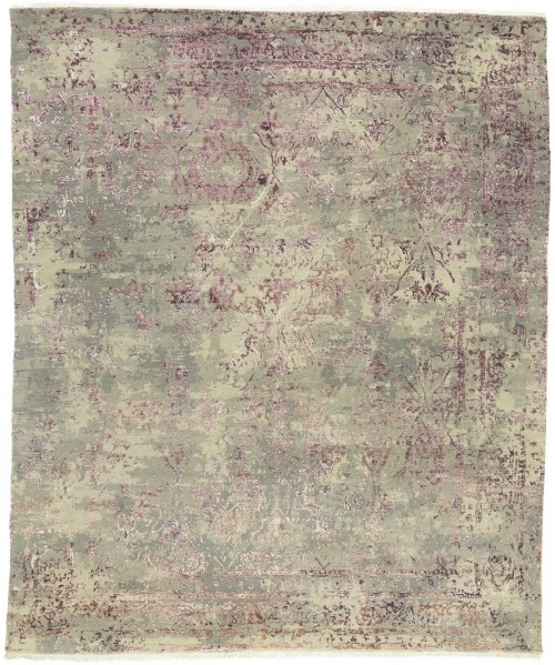 Gray Transitional Abstract 8X10 Distressed Modern Oriental Rug