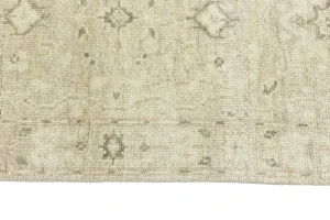 Muted Pinkish Beige Floral 2'6X8'2 Transitional Oriental Runner Rug