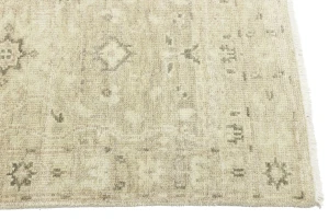 Muted Pinkish Beige Floral 2'6X8'2 Transitional Oriental Runner Rug