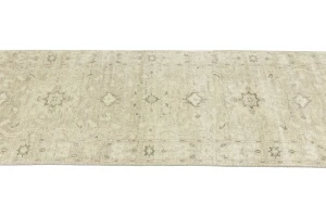Muted Pinkish Beige Floral 2'6X8'2 Transitional Oriental Runner Rug
