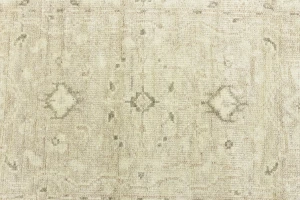 Muted Pinkish Beige Floral 2'6X8'2 Transitional Oriental Runner Rug