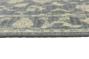 Muted Dark Slate Floral 2'3X12 Transitional Oriental Runner Rug