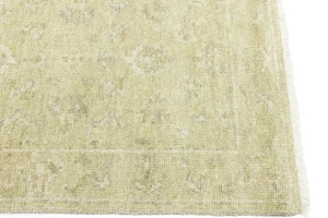 Muted Beige Floral 2'4X10 Transitional Oriental Runner Rug