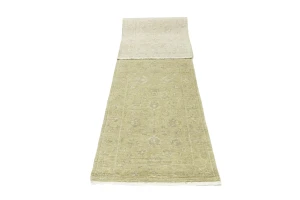 Muted Beige Floral 2'4X10 Transitional Oriental Runner Rug