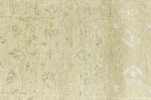 Muted Beige Floral 2'4X10 Transitional Oriental Runner Rug
