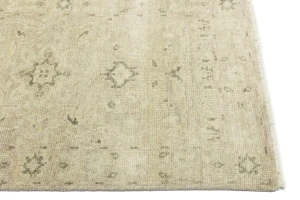 Muted Pinkish Beige Floral 3X10 Transitional Oriental Runner Rug