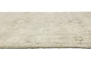 Muted Pinkish Beige Floral 3X10 Transitional Oriental Runner Rug