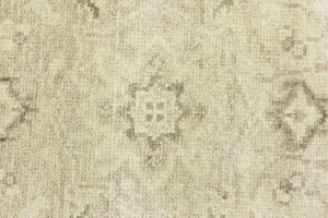 Muted Pinkish Beige Floral 3X10 Transitional Oriental Runner Rug