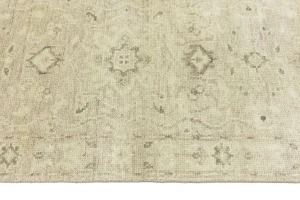 Muted Pinkish Beige Floral 3X10 Transitional Oriental Runner Rug