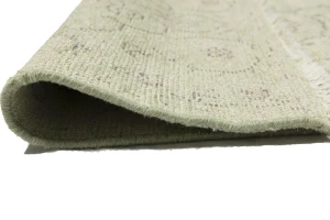 Muted Green Floral 2'5X10 Transitional Oriental Runner Rug