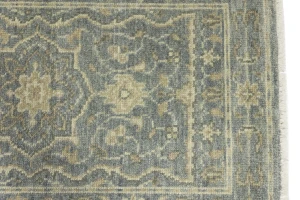 Muted Gray Floral 2'5X11'9 Transitional Oriental Runner Rug