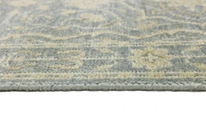 Muted Gray Floral 2'5X11'9 Transitional Oriental Runner Rug