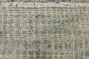 Muted Gray Floral 2'5X11'9 Transitional Oriental Runner Rug