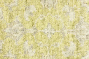 Muted Golden Yellow Floral 3X12 Transitional Oriental Runner Rug