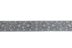 Muted Slate Blue Floral 2'6X13'9 Transitional Oriental Runner Rug