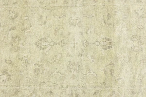 Muted Beige Floral 3X14 Transitional Oriental Runner Rug