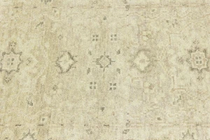 Muted Pinkish Beige Floral 3X14 Transitional Oriental Runner Rug