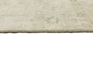 Muted Pinkish Beige Floral 3X14 Transitional Oriental Runner Rug