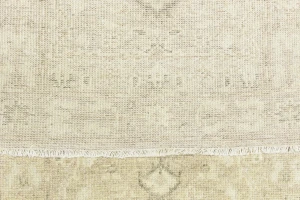 Muted Pinkish Beige Floral 3X14 Transitional Oriental Runner Rug