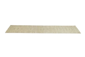 Muted Pinkish Beige Floral 3X14 Transitional Oriental Runner Rug