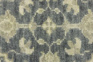 Muted Dark Slate Floral 2'7X14 Transitional Oriental Runner Rug