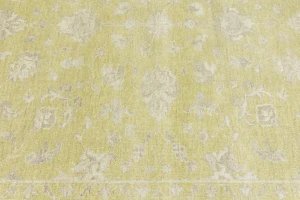 Muted Golden Yellow Floral 8X10 Transitional Oriental Rug