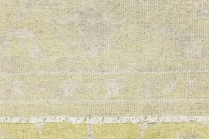 Muted Golden Yellow Floral 8X10 Transitional Oriental Rug