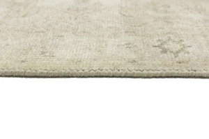 Muted Beige Floral 3X12 Transitional Oriental Runner Rug