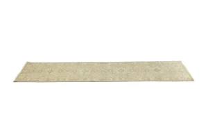 Muted Beige Floral 3X12 Transitional Oriental Runner Rug