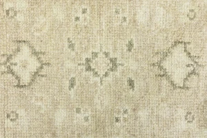Muted Beige Floral 3X12 Transitional Oriental Runner Rug