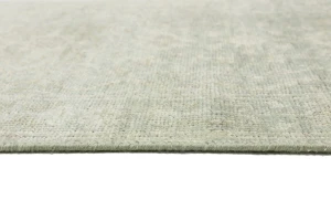 Muted Green Floral 3X12 Transitional Oriental Runner Rug