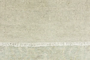 Muted Green Floral 3X12 Transitional Oriental Runner Rug