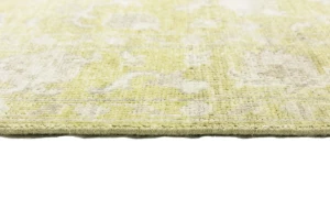 Muted Golden Yellow Floral 5X8 Transitional Oriental Rug