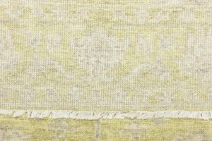 Muted Golden Yellow Floral 5X8 Transitional Oriental Rug