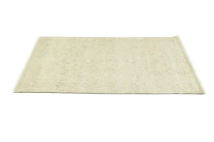 Muted Beige Floral 4X6 Transitional Oriental Rug