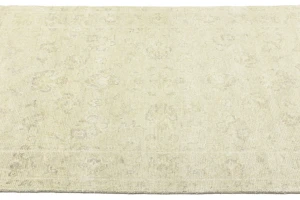 Muted Beige Floral 4X6 Transitional Oriental Rug