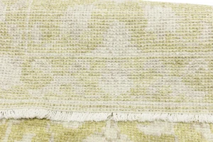 Muted Golden Yellow Floral 2X3 Transitional Oriental Rug