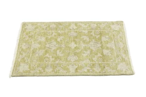 Muted Golden Yellow Floral 2X3 Transitional Oriental Rug