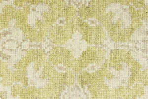 Muted Golden Yellow Floral 2X3 Transitional Oriental Rug