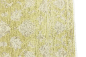 Muted Golden Yellow Floral 3X5 Transitional Oriental Rug