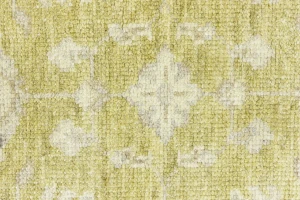 Muted Golden Yellow Floral 3X5 Transitional Oriental Rug