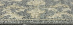 Muted Dark Slate Floral 2X3 Transitional Oriental Rug