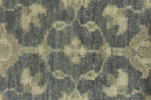 Muted Dark Slate Floral 2X3 Transitional Oriental Rug