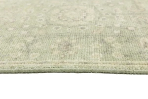 Muted Green Floral 2X3 Transitional Oriental Rug