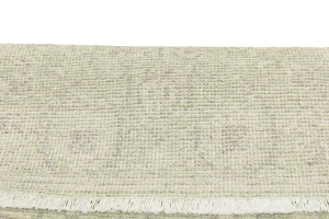 Muted Green Floral 2X3 Transitional Oriental Rug