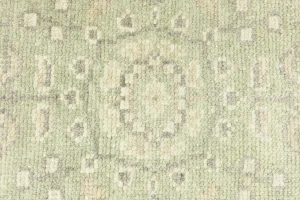 Muted Green Floral 2X3 Transitional Oriental Rug