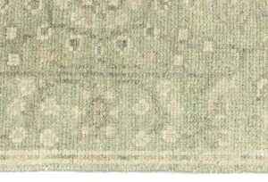 Muted Green Floral 2X3 Transitional Oriental Rug