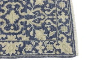 Muted Slate Blue Floral 2X3 Transitional Oriental Rug